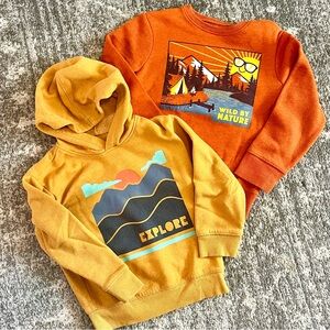 Explore Adventure Kids Hoodies - Orange and Yellow